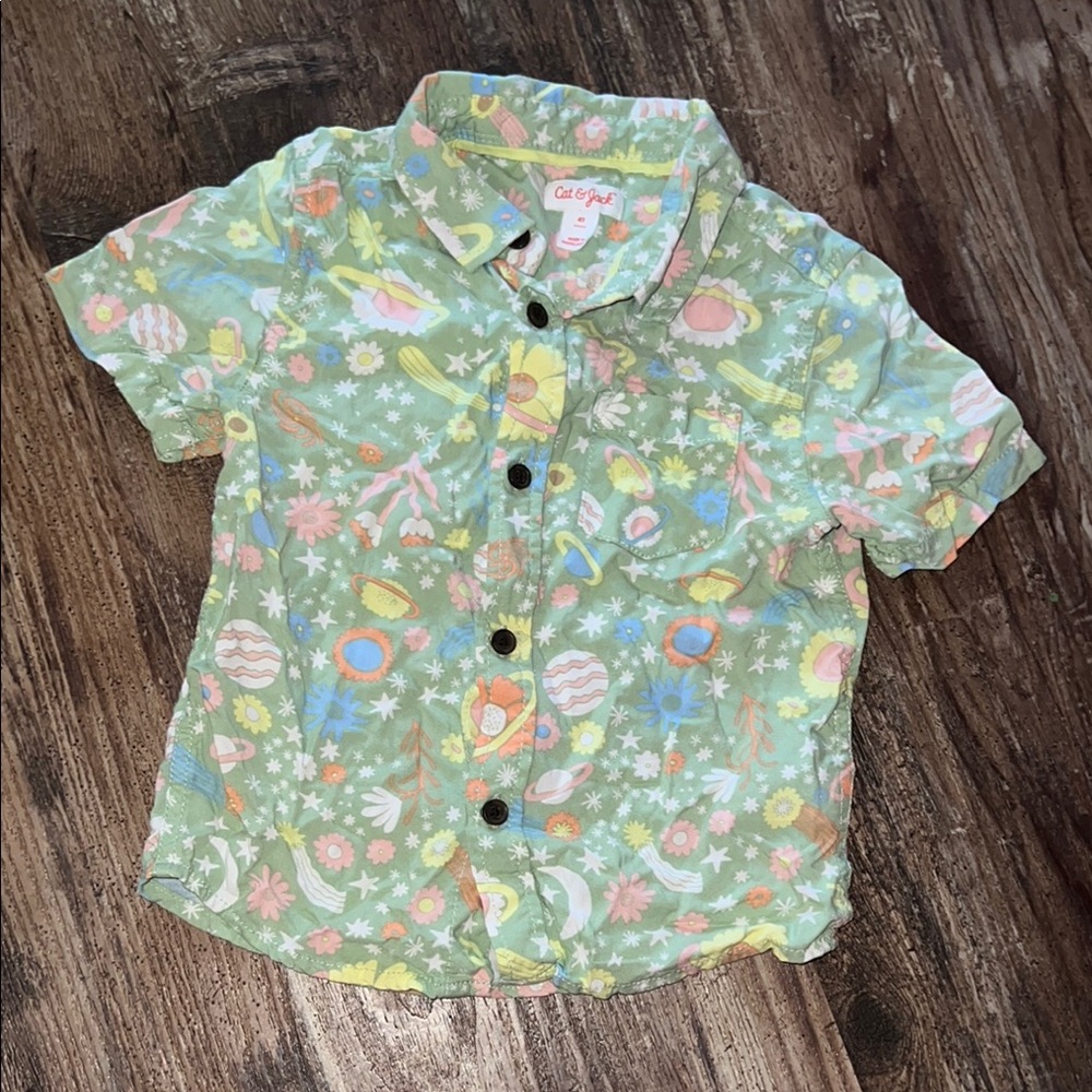 Cat & Jack Button Down Top 4t
